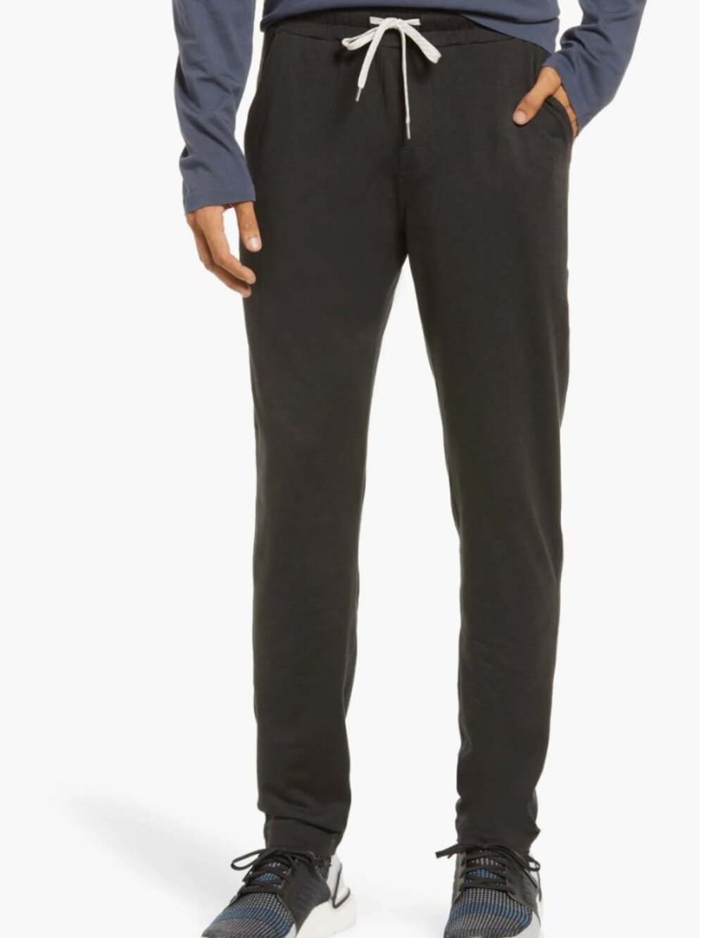 Men's Vuori Black Ponto Performance Charcoal Black Jogger Pants
